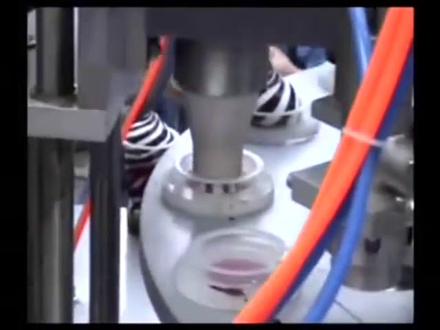 Poluautomatski Mini Rotary Ice Cream Cup punjenje i brtvljenje stroj